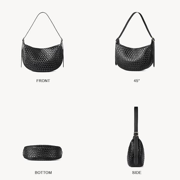 Damplånböcker, små crossbody-väskor, halvmåneformade axelväskor, hobo-väskor, handväskor med justerbara axelremmar