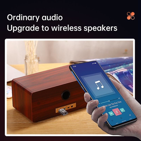 Bluetooth 5.0 sendermottaker 4-i-1 trådløs lyd 3,5 mm usb aux-adapter
