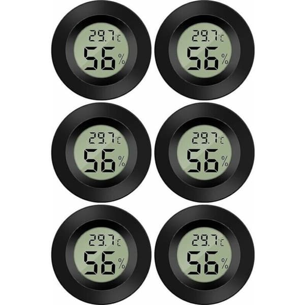 (6 ST - B) Mini Digital LCD Termometer Hygrometer Temperatur Luftfuktighet -50-70℃ 10%-99% RH Bärbar Termometer Termo Hygrometer Indikator