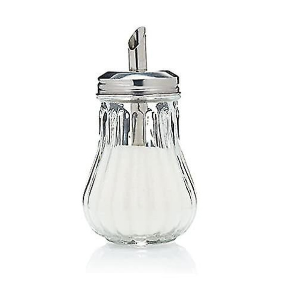 Glas sockerdispenser häll, retro stil sockerburk karaff Cafe Bistro restaurang socker shaker skål glas dispenser