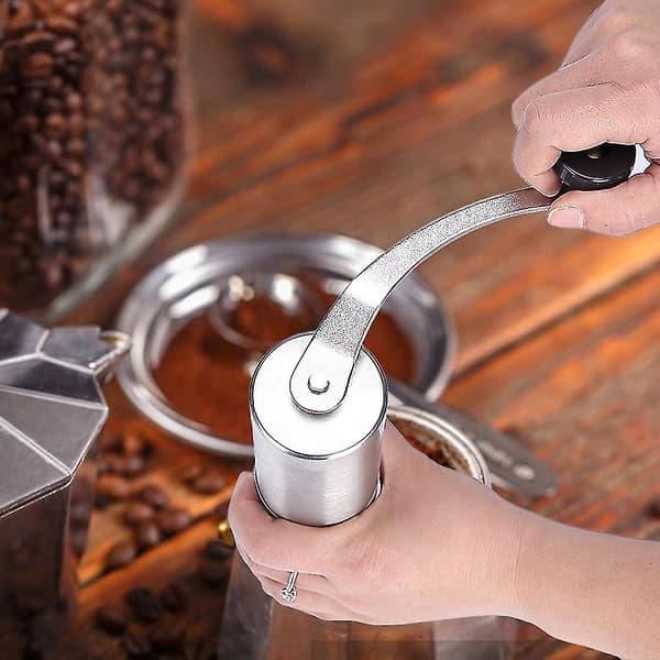 Hånddrevet Kaffekværn i Rustfrit Stål