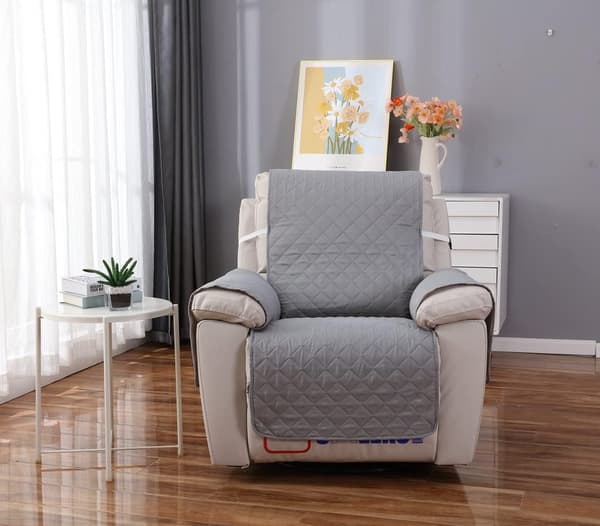 Fåtöljöverdrag Relax 1 Sits, Vattentätt Skyddande Sofföverdrag för Sovrum （Grå 55×200）