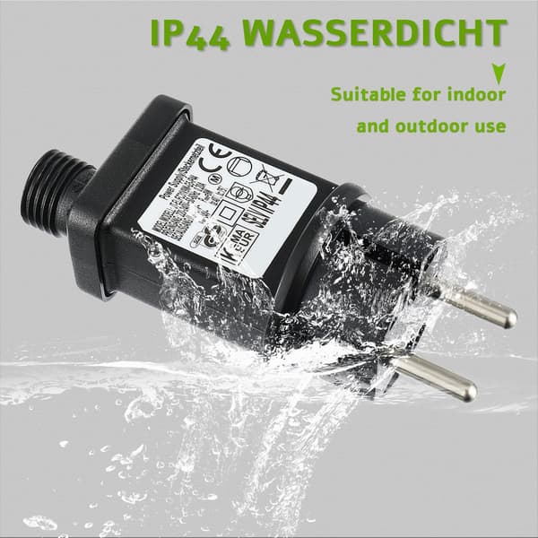 LED-transformator blixtkontakt IP44 drivrutinsadapter med timer, 8 lägen