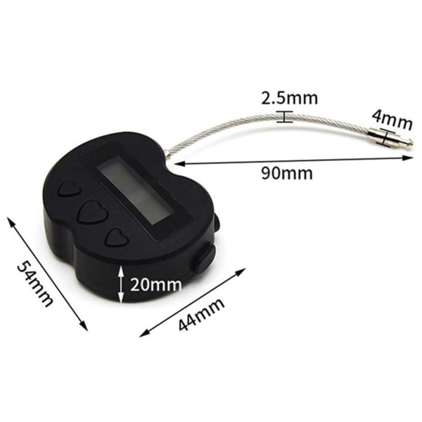 2x Smart Time Lock LCD Display Tidlås USB Genopladelig Midlertidig Timer Hængeslås Rejse Elektronisk