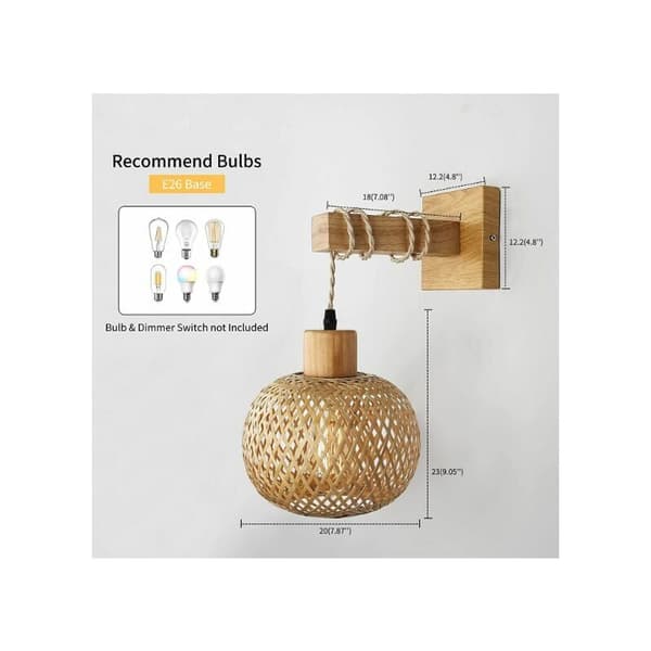 Vägglampa sovrum, Trävägglampa för vardagsrum, hall