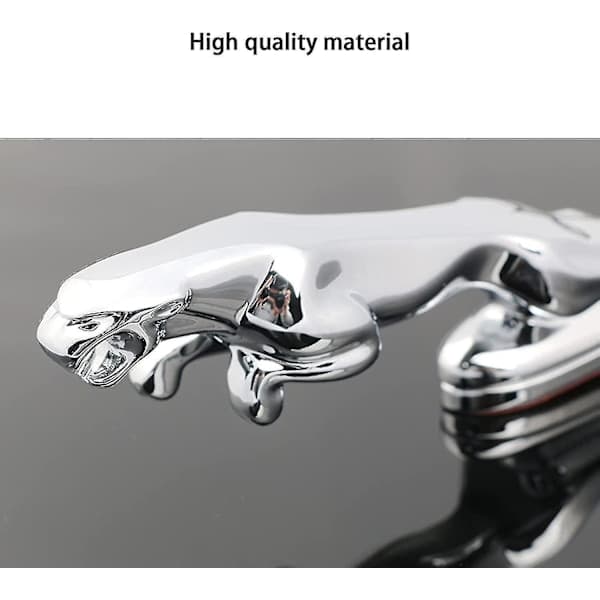 Jaguar 3D logo, bilkølerfigur, bilkøler, krom ørneemblem, biltilbehør