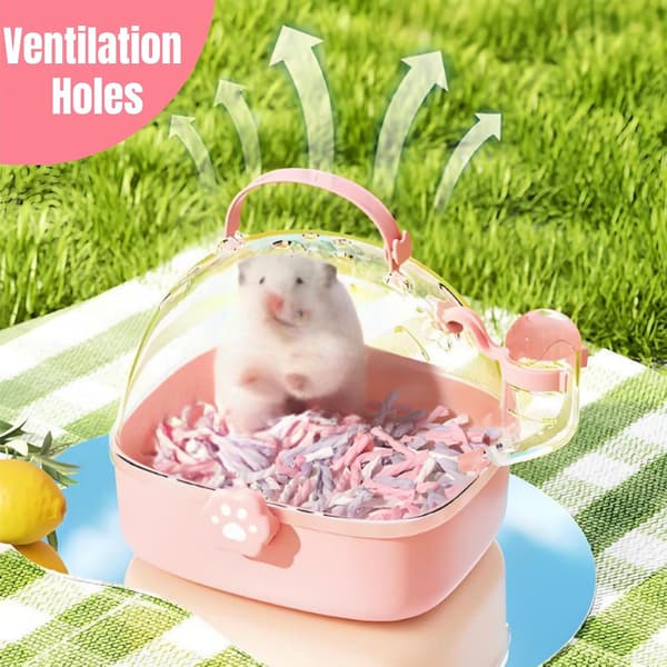 Hamsterbur med håndtak, lite bur for smådyr