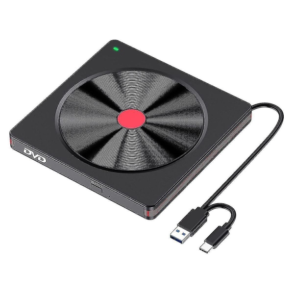 Extern CD/DVD-enhet, USB 3.0 DVD/CD-ROM-läsare, skrivare, brännare för bärbar dator, stationär dator, Windows 11/10/8