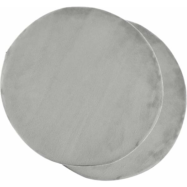 Sett med 2 runde stolputer, 40 cm runde seteputer i memory foam, puter for stoler, benker, krakker WHWY