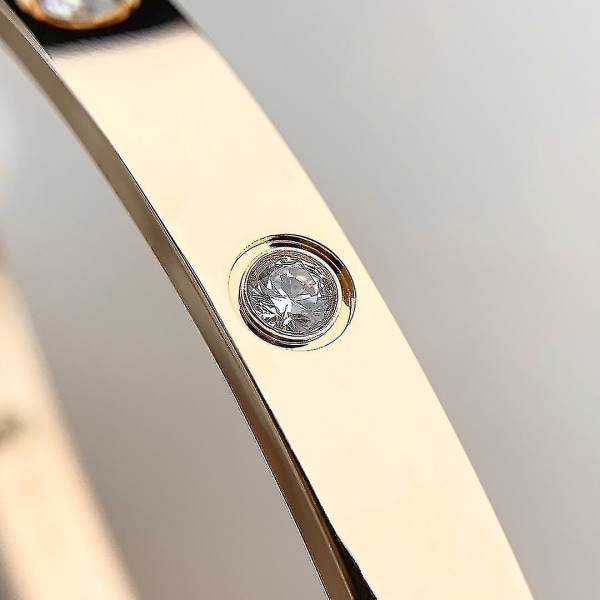 Luksus Designer 316l rustfrit stål 18k guldbelagt mærke kærlighedsskrue