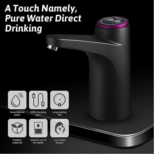 Vattenflaskedispenser - USB-laddning Dricksvattenpump Bärbar Elektrisk
