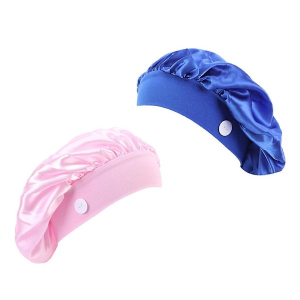 2-pack Unisex Satin Skrubbhatt Beanie Chemohatt Bonnet Huvudscarf Turban