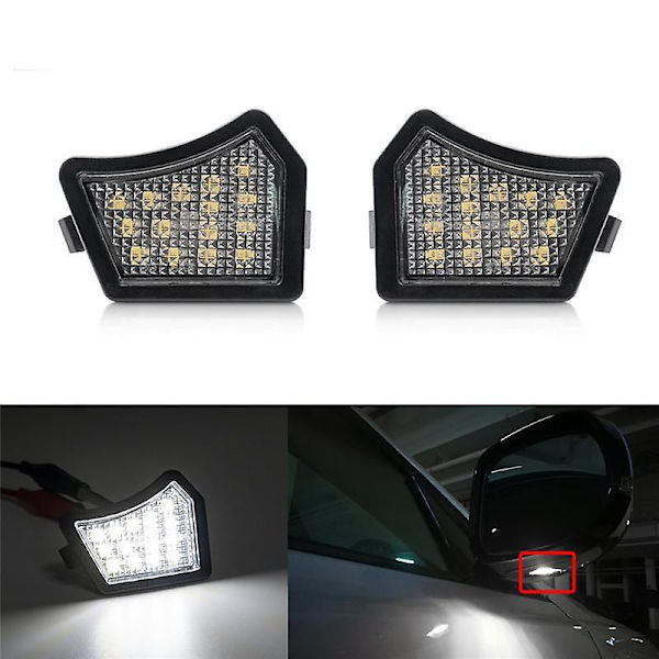 2 st LED-lampor under backspegel Välkommen Pöls för C30 C70 S40 S60 S80 V40 V50 V70 XC70 XC90 3121