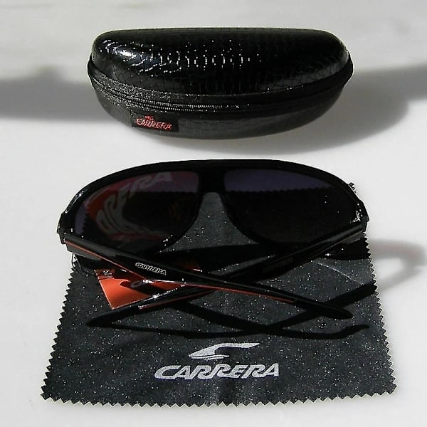 Herre Solbriller Mode Carrera Ruthenium Aviator Gradient Linse Briller + Æske A