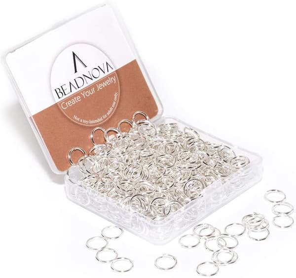 5 mm åpen ring, sølv åpen ring, tilbehør til smykkefremstilling (200 stk)