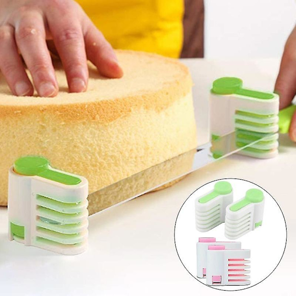 4 st Kaknivåer Ergonomisk Design Arbetsbesparande Rostfritt Stål Toast Skärverktyg Baksaker