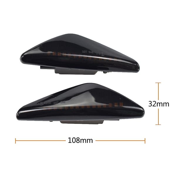 2 stk. Røgede Dynamiske LED Sidemarkerlys Blinklys Til - X3 F25 X5 E70 X6 E71 E72 2008-