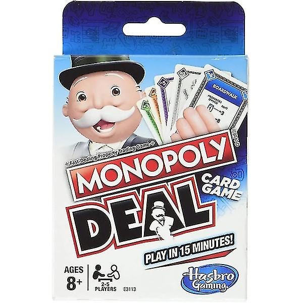 Hasbro Monopoly Trading Blå Boks Engelsk Utgave Kortspill Familiemoro Underholdning Brettspill Moro Spillekort Barn Lyserød