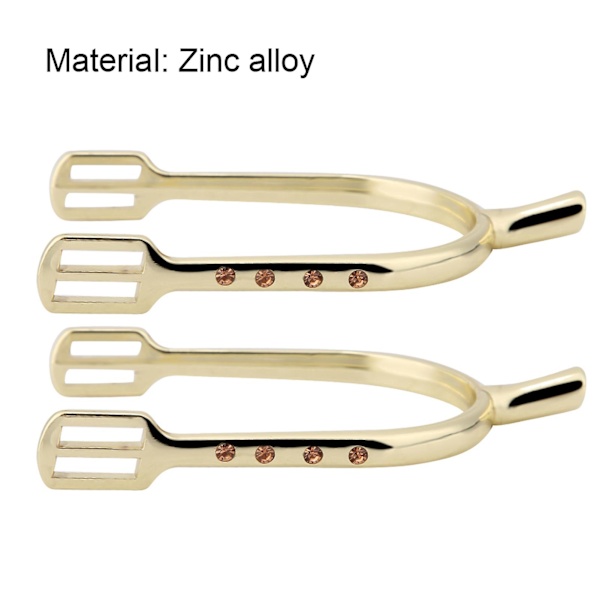 Young Girl Krombelagte Sporer Kvinders Krom Messing Zink Legering Smalle Sporer (guld)