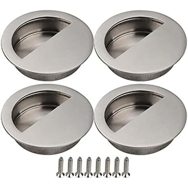 50 mm skjutdörr skjutgarderobsdörr infällt handtag möbelhandtag med skruvar skjutskåpsdörr silver