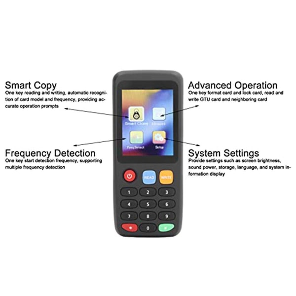 X7 NFC-kortlæser, RFID-kortkopimaskine duplikator til IC ID-kort, Smart Card RFID kopimaskine ID IC farveskærmsæt 2