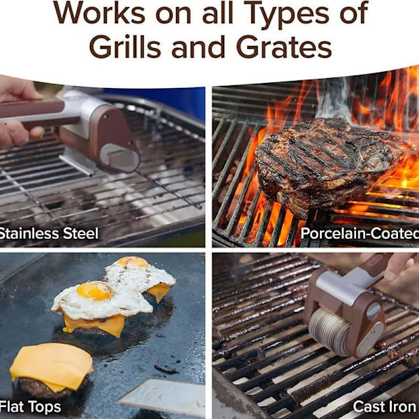 Borstfri roterande grillborste