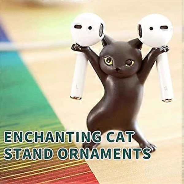 5 stk Dansende Katt Hodetelefon Stativ For Airpods 1/2/3