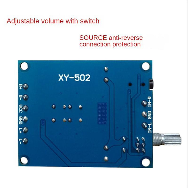 Xy-502 Digital Strömförstärkare 2-kanals Stereo Hög effekt 2x50w Tpa3116d2 Subwoofer Ljudförstärkare