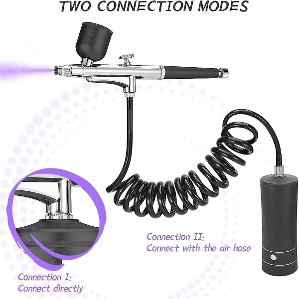Airbrush-set med sladdlös laddningsbar kompressor, automatisk hantering av modellmålning, N-hhny