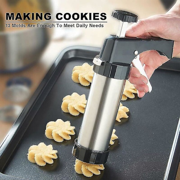 Churros Maskine Churros Maker Guazhuni Professionel Rustfrit Stål Konditor Sprøjte Kage Presse Konditor Sprøjte Med 13 Kage Skiver Og 8 Dyser Til Fremstilling Af C