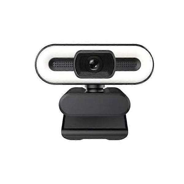 4K HD webkamera med LED-ringlys og USB-mikrofon