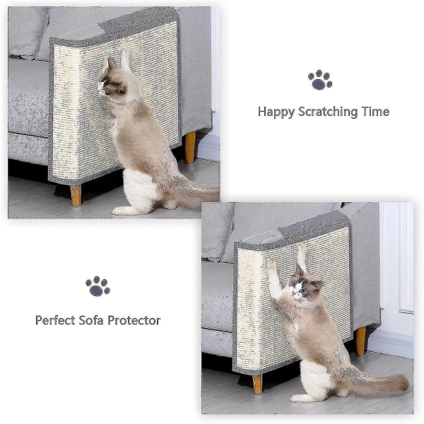 Cat Scratching Sofa Protector, Cat Scratching Matte med naturlig sisal for å beskytte møbler mot katter, skrapemattetrekk for sofa, stol, sofa,