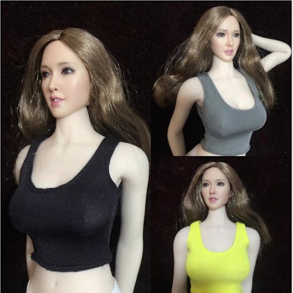 6x 1/6 Skalad Dam Slim Väst Weskit För 12'' Soldat Kropp Actionfigurer Dockor