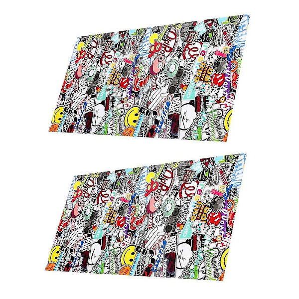 2x Vedensiirtotulostuskalvo Hydrographics Hydro Dipping -setti Sika-nauhoitin Graffiti 0,5x2m