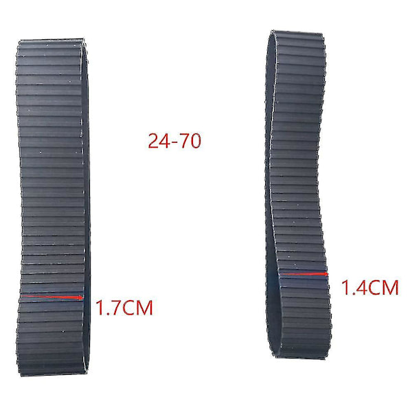 1 sett Ny for 24-70 mm Objektiv Zoom Gummi + Fokuseringsgummi Ring Gummi Grip Gummi Erstatning Reparasjon Par