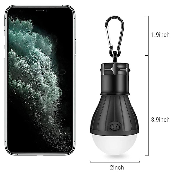 4 Pak Led Camping Lys, Camping Tilbehør Til Telte, Bærbare Teltelys Med Klips