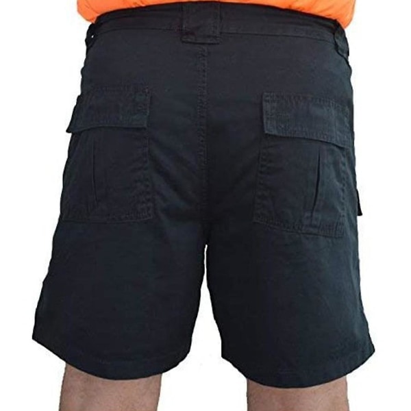 Herre Cargo Elastic Shorts Multi Lommer Arbejdsbukser Vandrebukser Black M