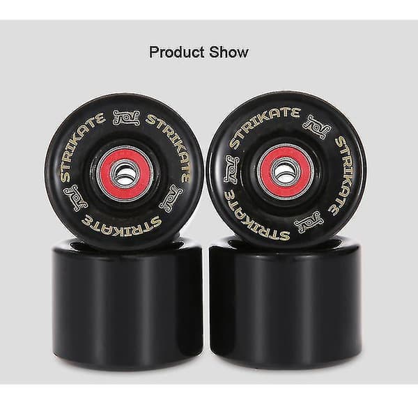 Strikate 4 st per kit Longboard hjul 60mm stora mjuka hjul