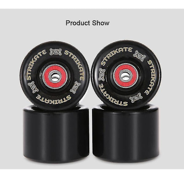 Strikate 4stk per sett Longboard hjul 60mm store myke hjul