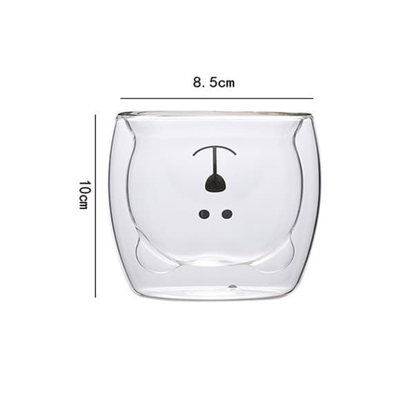 Søde kopper kaffe te glas isoleret glas