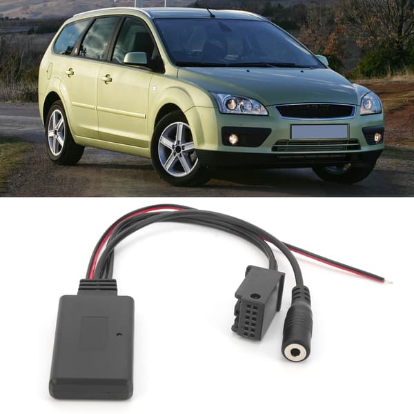 Bluetooth 5.0 AUX Audio Adapter 8Pin Mikrofon Håndsfrit Sæt Passer til Ford 5000/6000 CD Stereo