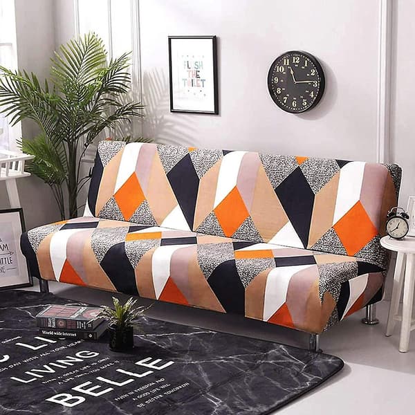 Clic Clac Sofa Trekk Sofa Trekk Stretch Elastisk Sofa Trekk Trykk Oransje