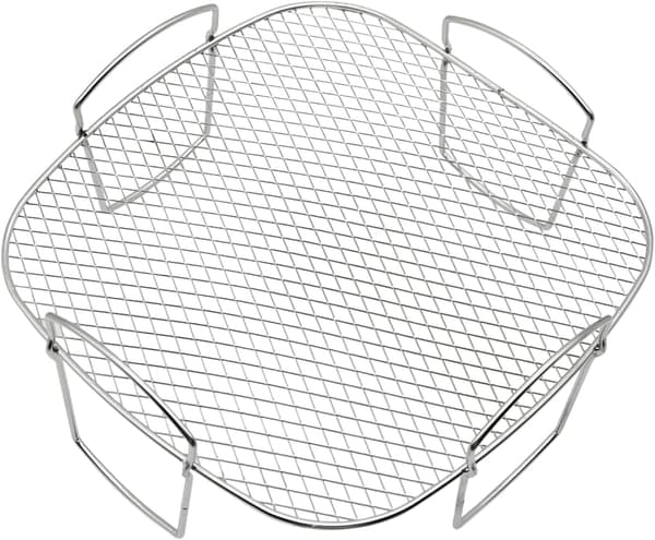 Tilbehør til airfryer-rist, grill- og dampstativer i rustfrit stål, velegnet til 3,5 til 5,8 liters airfryere.
