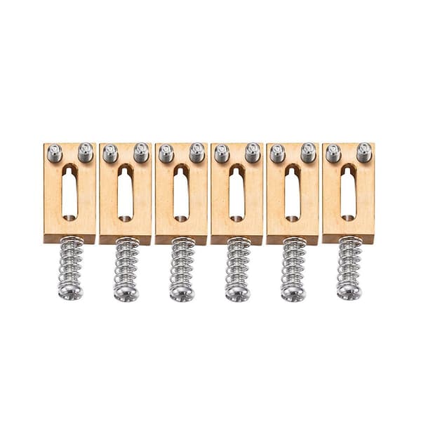 1 Set Elektrisk Gitarr Tremolo Bro Brass Sadel 10.5mm 6 stycken För St Style Gitarrbro Ersättning