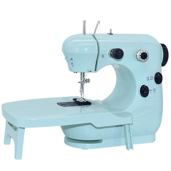 Symaskiner, bärbar symaskin med förlängningsbord, symaskin med dubbel hastighet och dubbeltrådig EU-kontakt