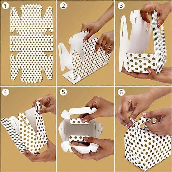 Vita och Guld Kraftpappers Presentaskar (36-pack) - 16 x 11.