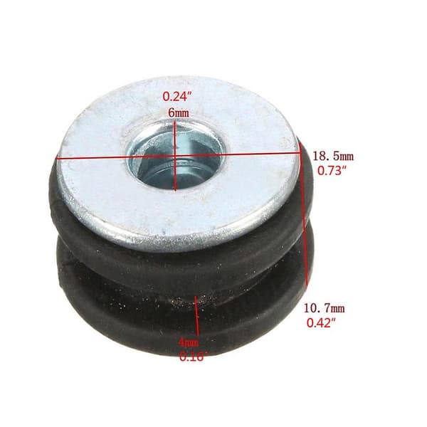 10 st Universal Motorcykel Gummibussningar Bult Kit Tryckavlastande Kudde