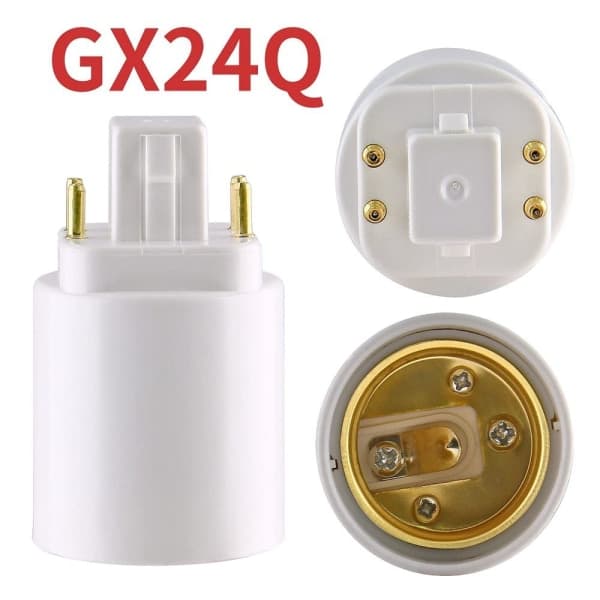 4 kpl Gx24q - E26/E27 -kanta-adapteri lampunpidike