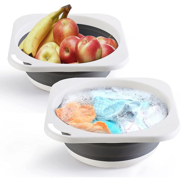 Sammenklappelig Vaskesæk, (1.4 Gallon) (grå, 1) Grå 29.5*29.5*11 Cm