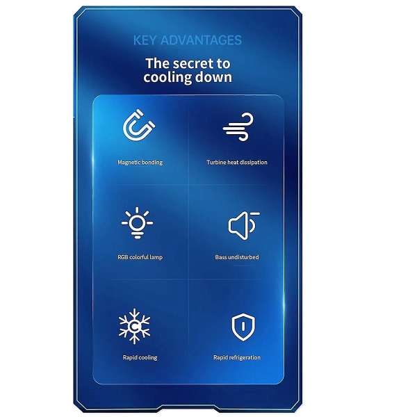 Matkapuhelimen pelijäähdytin puhelimelle/tabletille/ pelijäähdyttimen magneettinen matkapuhelimen jäähdytin magneettinen kaksoisjäähdytystuuletin